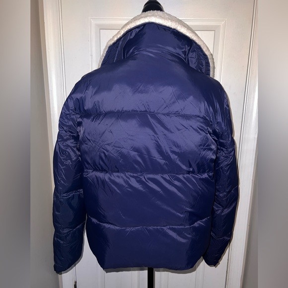 Women’s Levi Blue puffer Sherpa  winter jacket - Picture 6 of 10